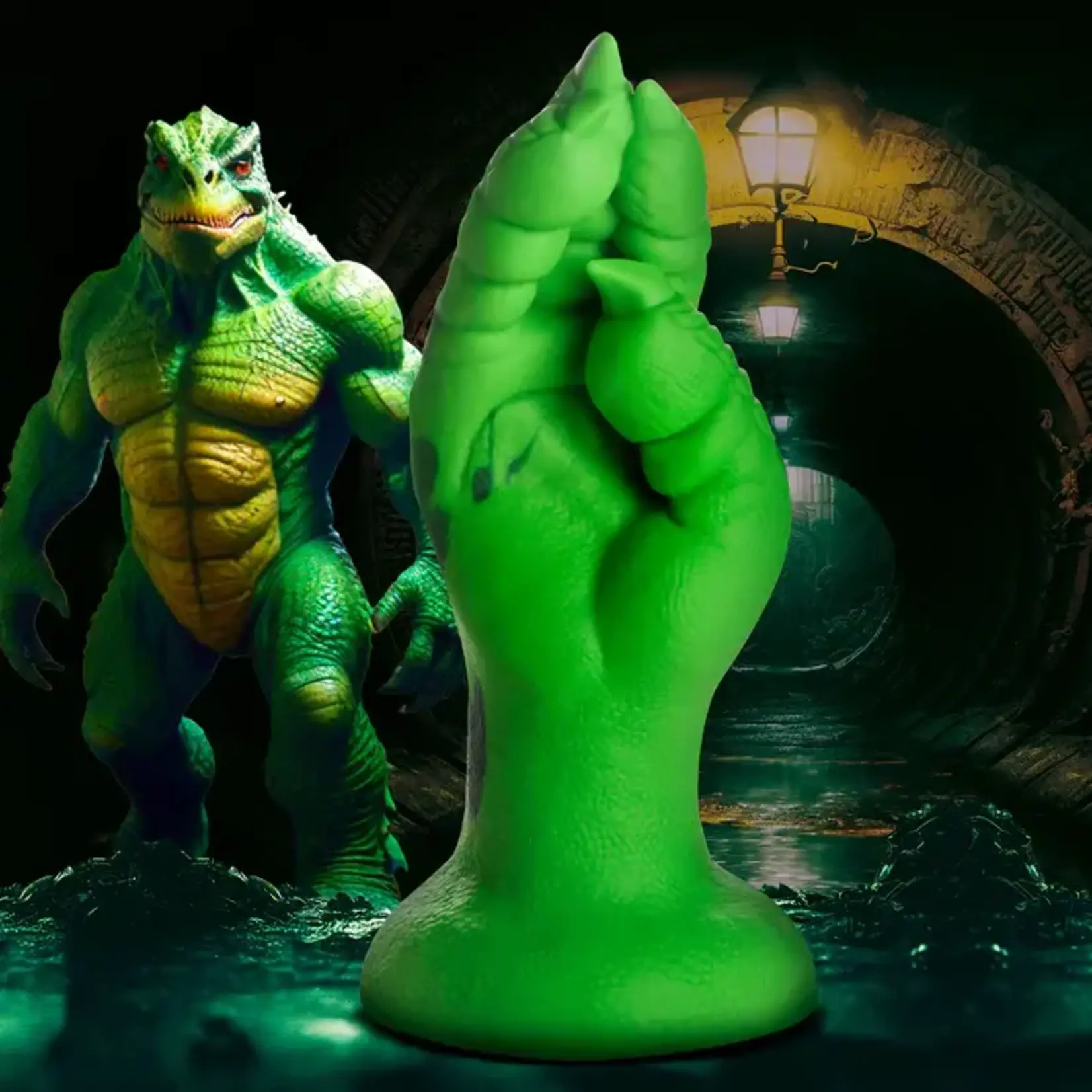 Creature Cocks Raptor Claw Fisting Silicone Dildo - Green