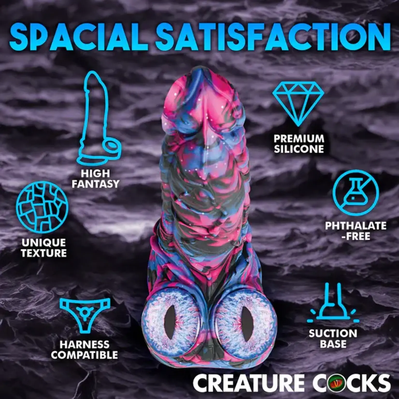 Creature Cocks Alienoid Silicone Dildo - Multicolor