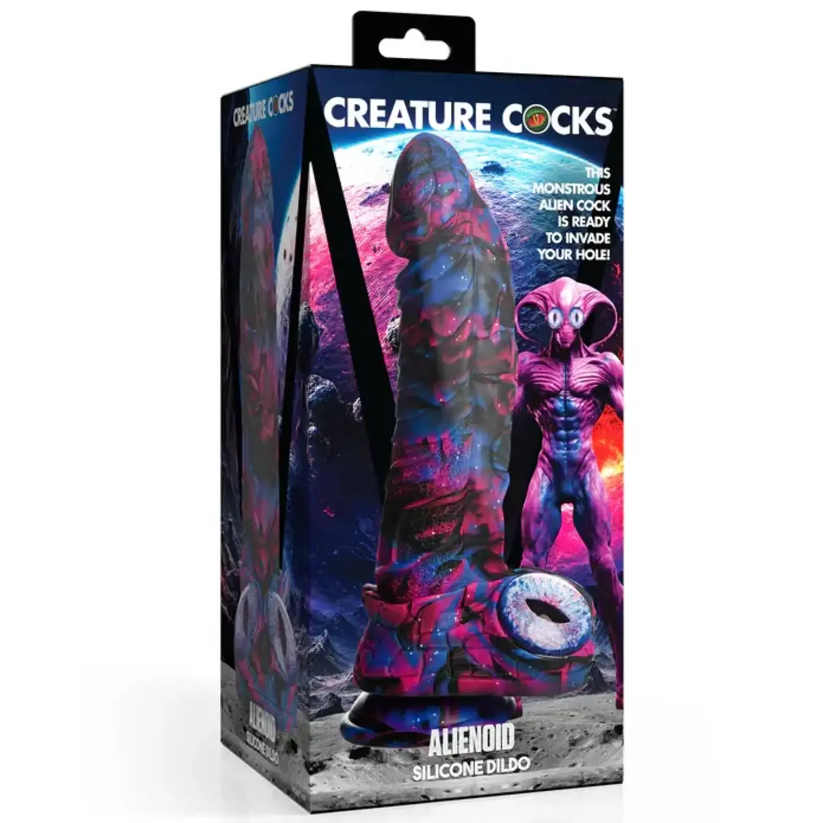 Creature Cocks Alienoid Silicone Dildo - Multicolor