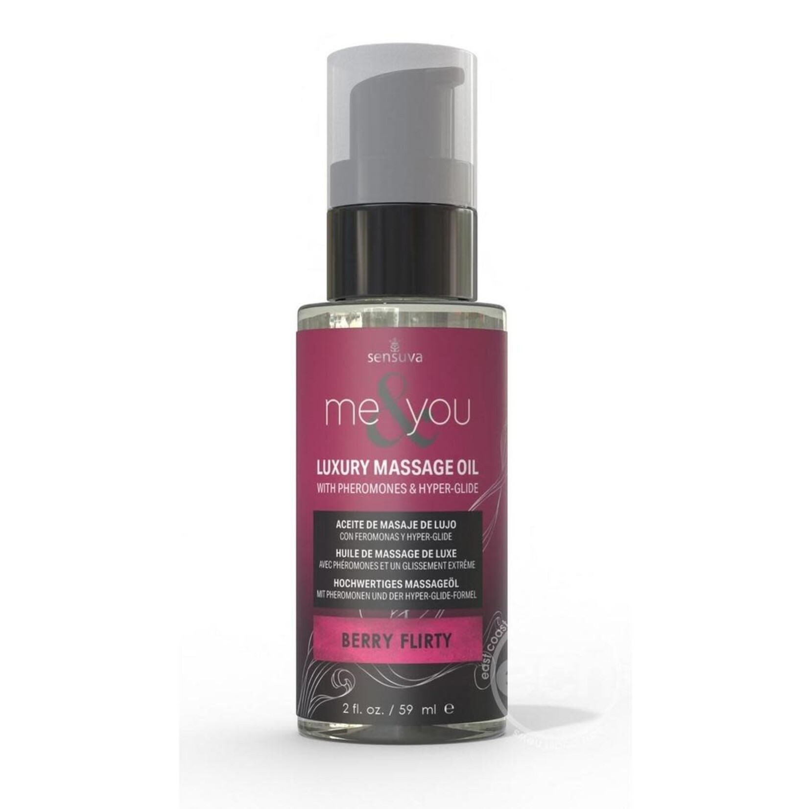 Me & You Pheromone Infused Luxury Massage Oil Berry Flirty 2oz