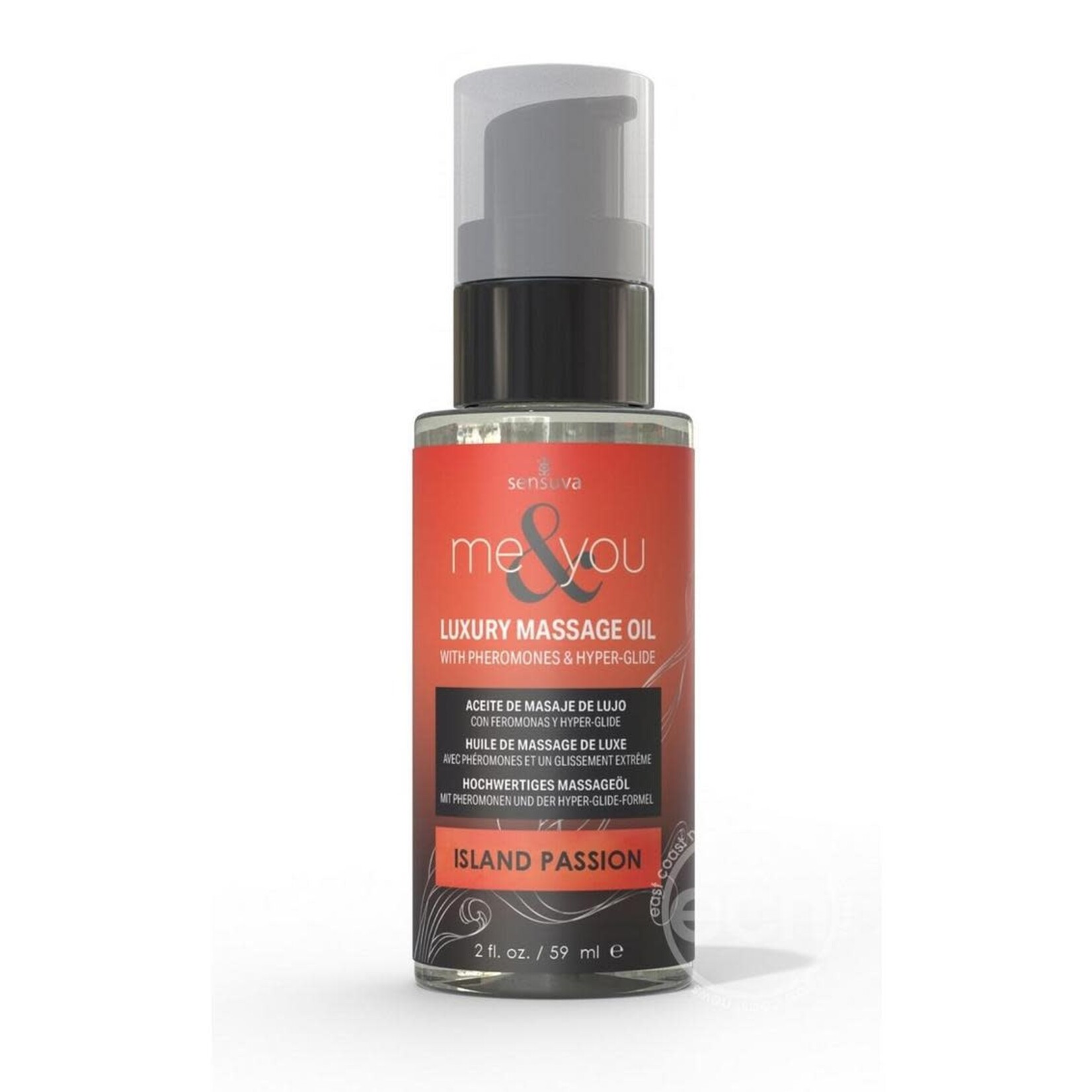 Me & You Pheromone Infused Luxury Massage Oil Island Passion 2oz