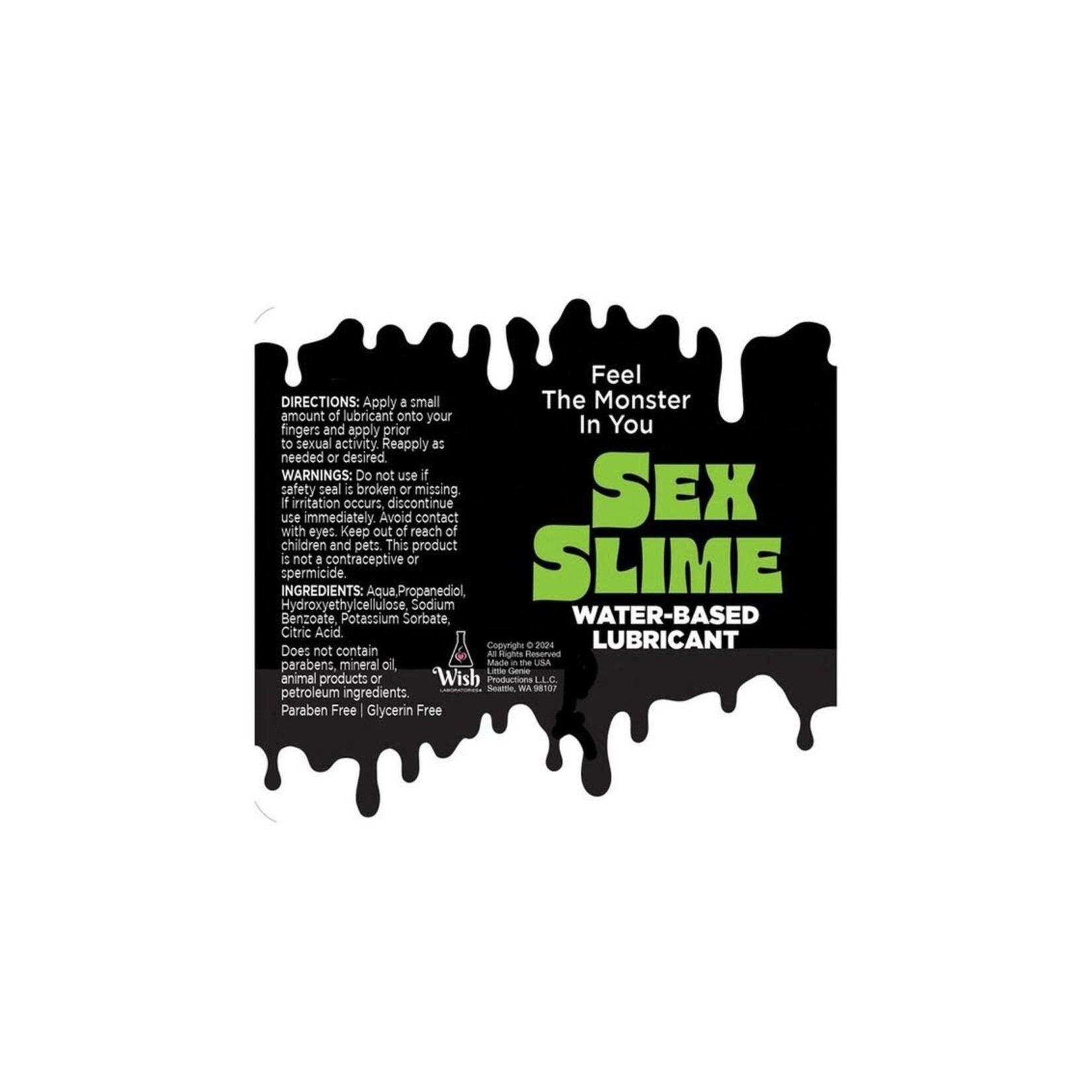 Sex Slime Water Based Lubricant 2oz - Green