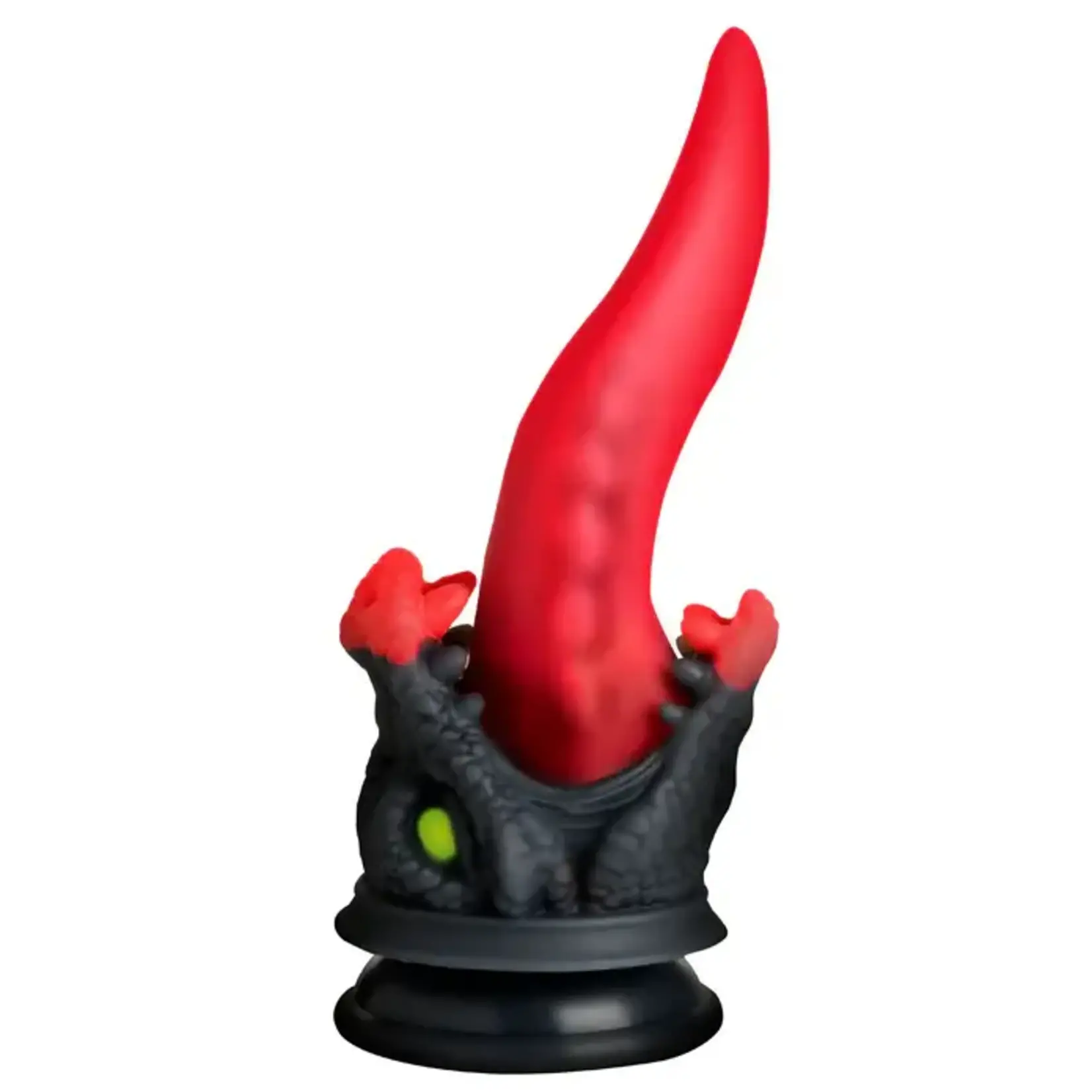 Creature Cock Dragon Roar Silicone Dildo - Red/Black