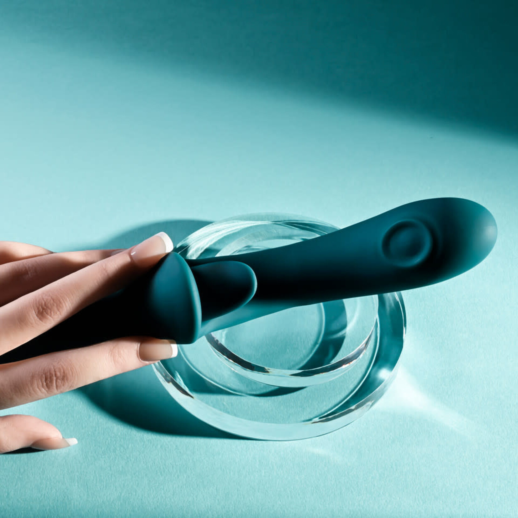 Playboy Harmony Rechargeable Silicone Vibrator with Clitoral Stimulator - Green