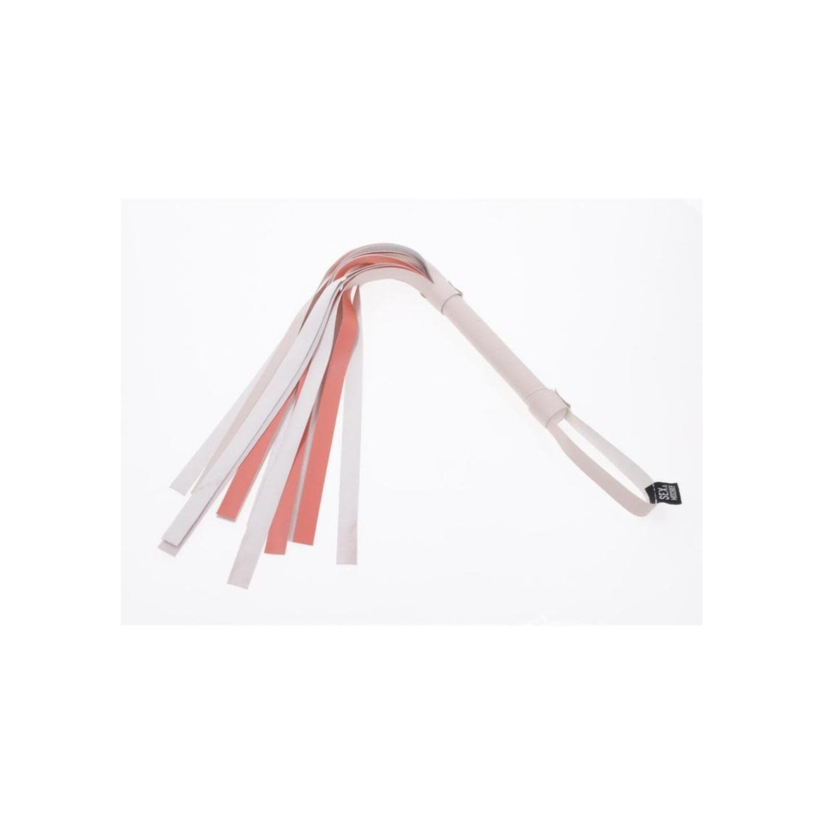Sex & Mischief Peaches ‘n CreaMe Stripe Flogger - Ivory/Orange