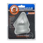 Oxballs Tri-Squeeze Silicone 3-Ring Ball Stretching Sling - Clear Ice
