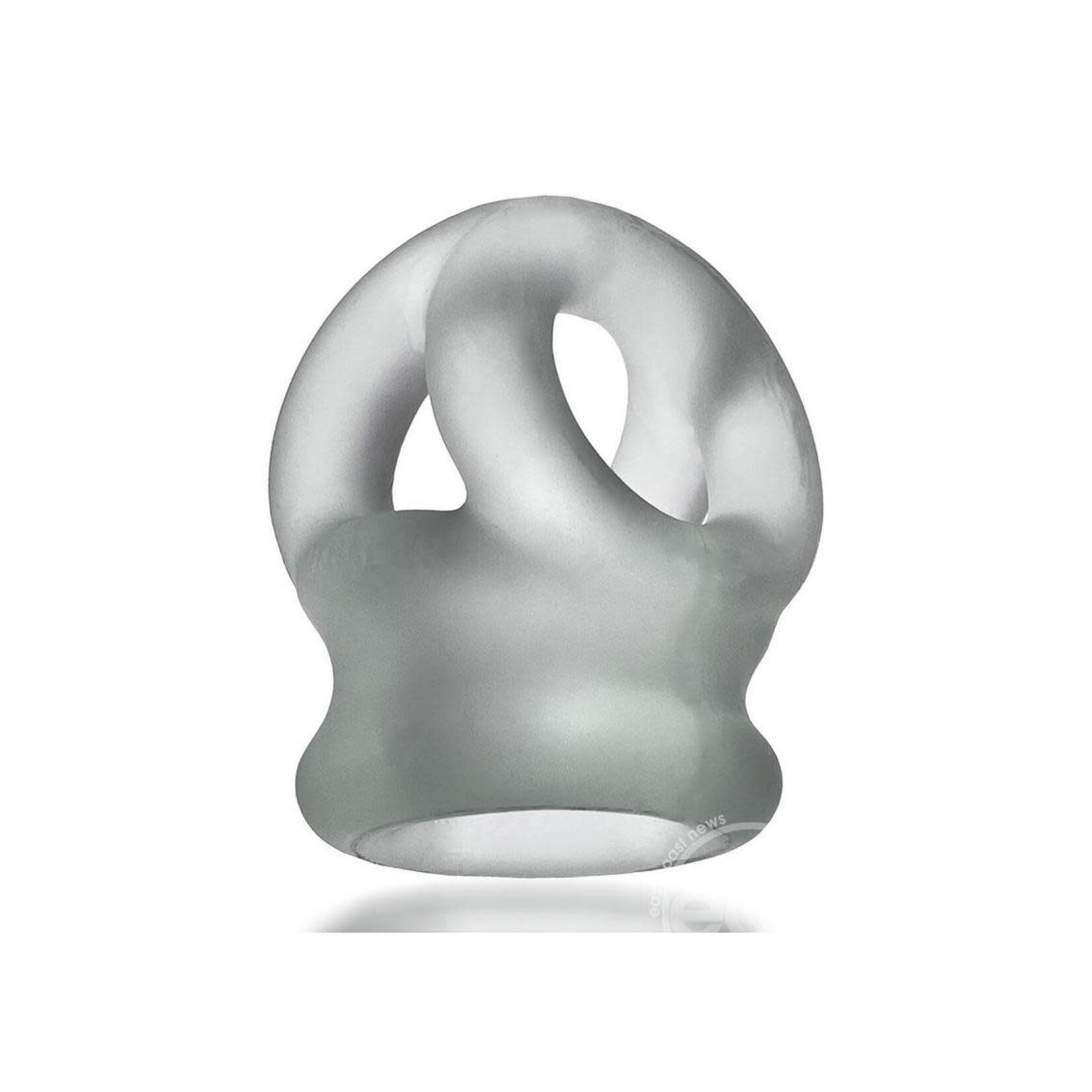 Oxballs Tri-Squeeze Silicone 3-Ring Ball Stretching Sling - Clear Ice