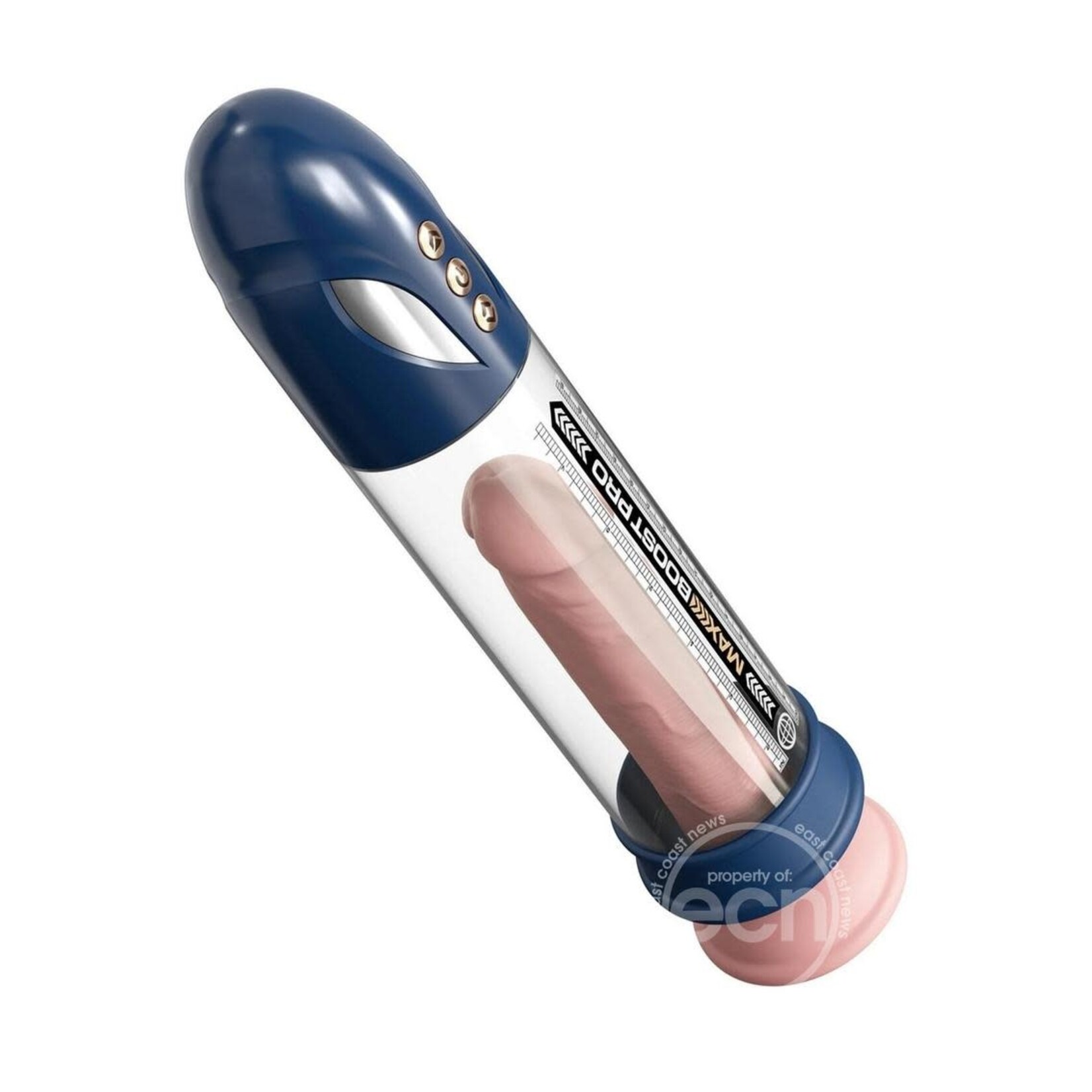 Pump Worx Max Boost Pro Flow Rechargeable Penis Pump - Blue