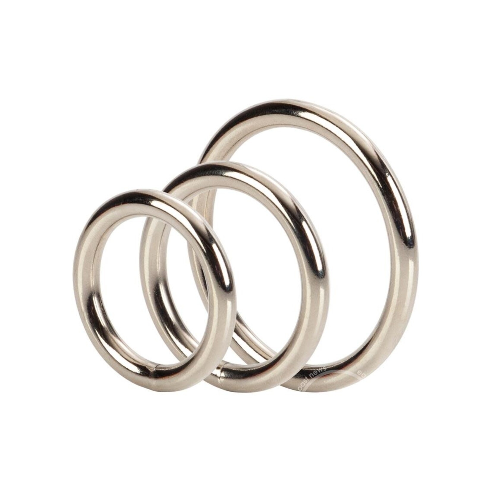 Silver Cock Rings (3 Piece Set) - Silver
