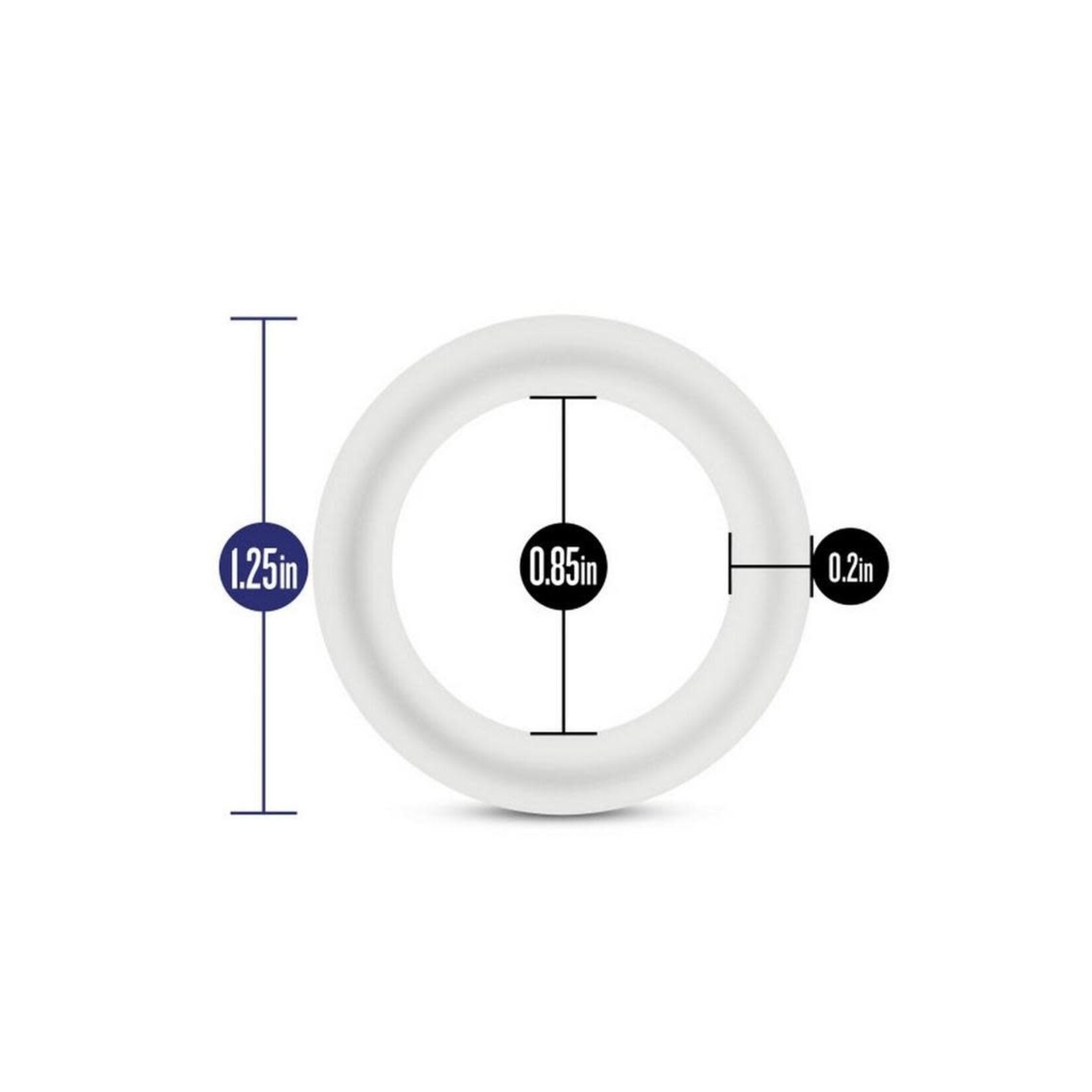 Performance VS2 Pure Premium Silicone Cock Rings - Small - White