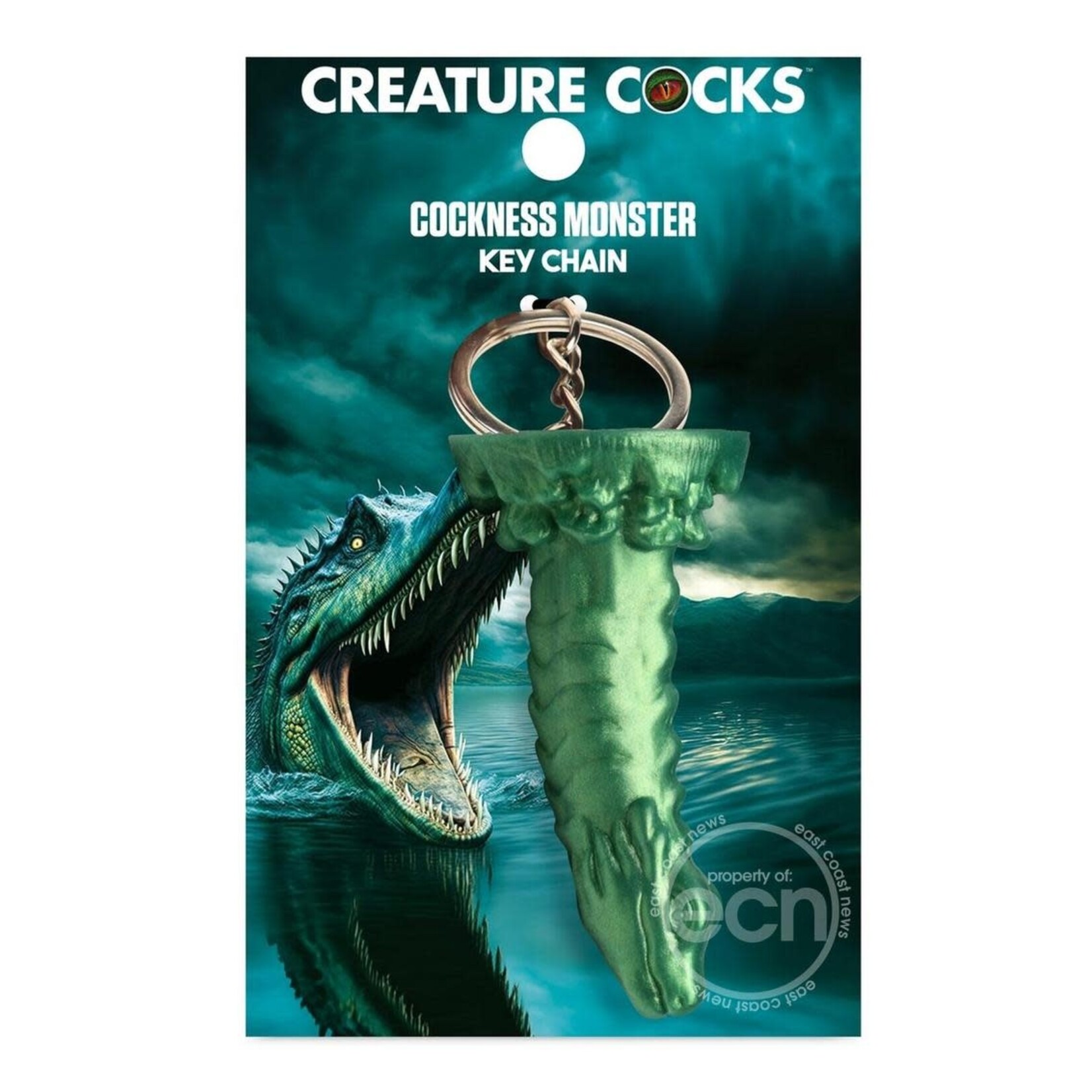 Creature Cocks Cockness Monster Keychain - Green