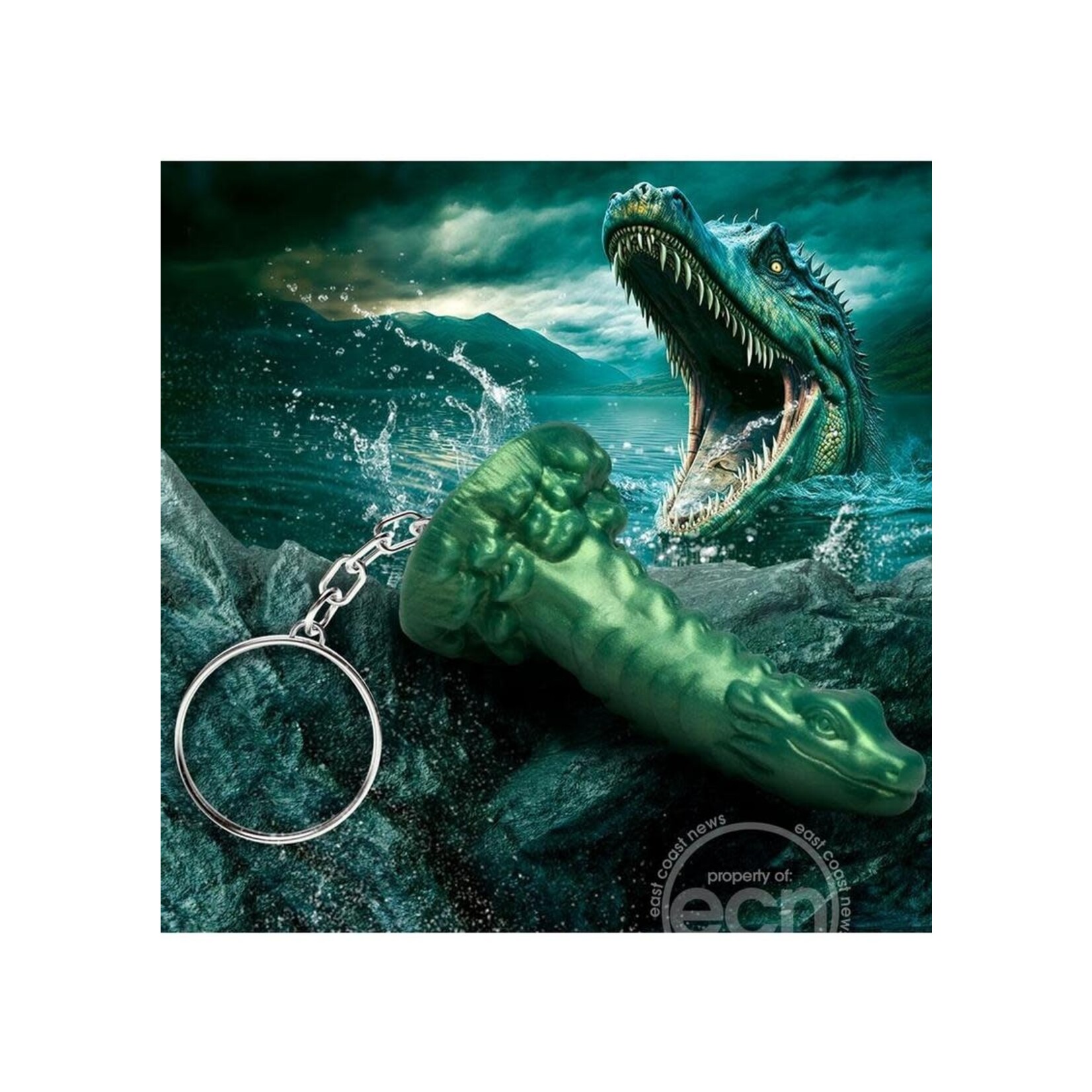 Creature Cocks Cockness Monster Keychain - Green
