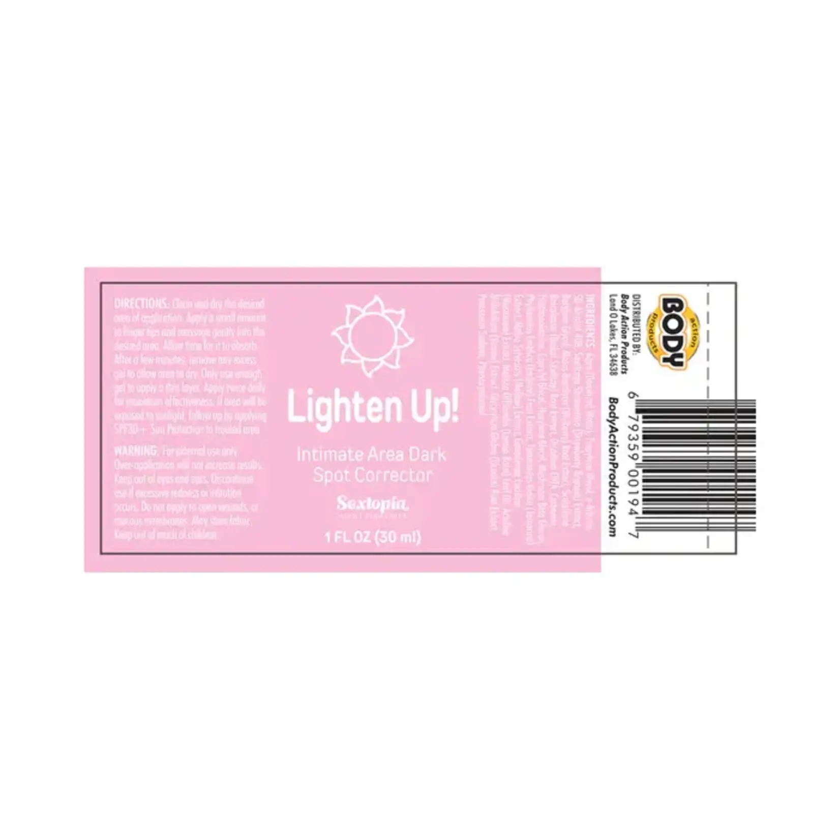 Sextopia Lighten Up Dark Spot Corrector Gel 1 oz. Bottle