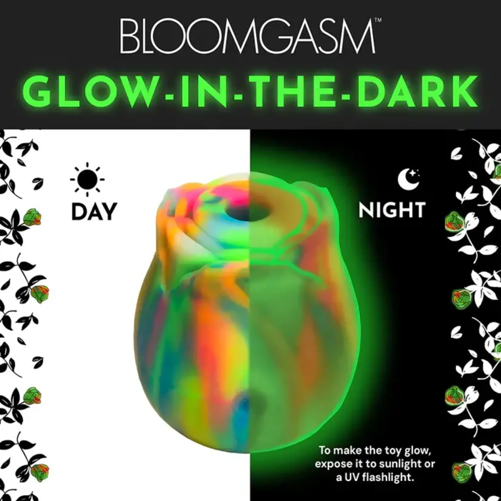 Bloomgasm Glow Rose Glow-in-the-Dark Rose Clit Stimulator