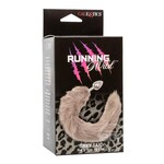 Running Wild Grey Tail Faux Fur Tail and Metallic Anal Plug - Grey