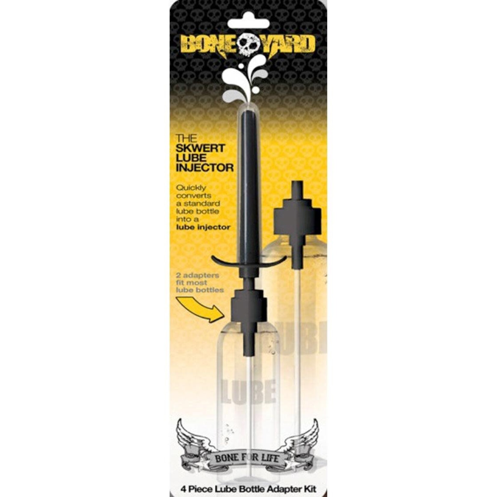 Boneyard The Skwert Lube Injector Bottle Adapter Kit Set of 4 Pieces - Black