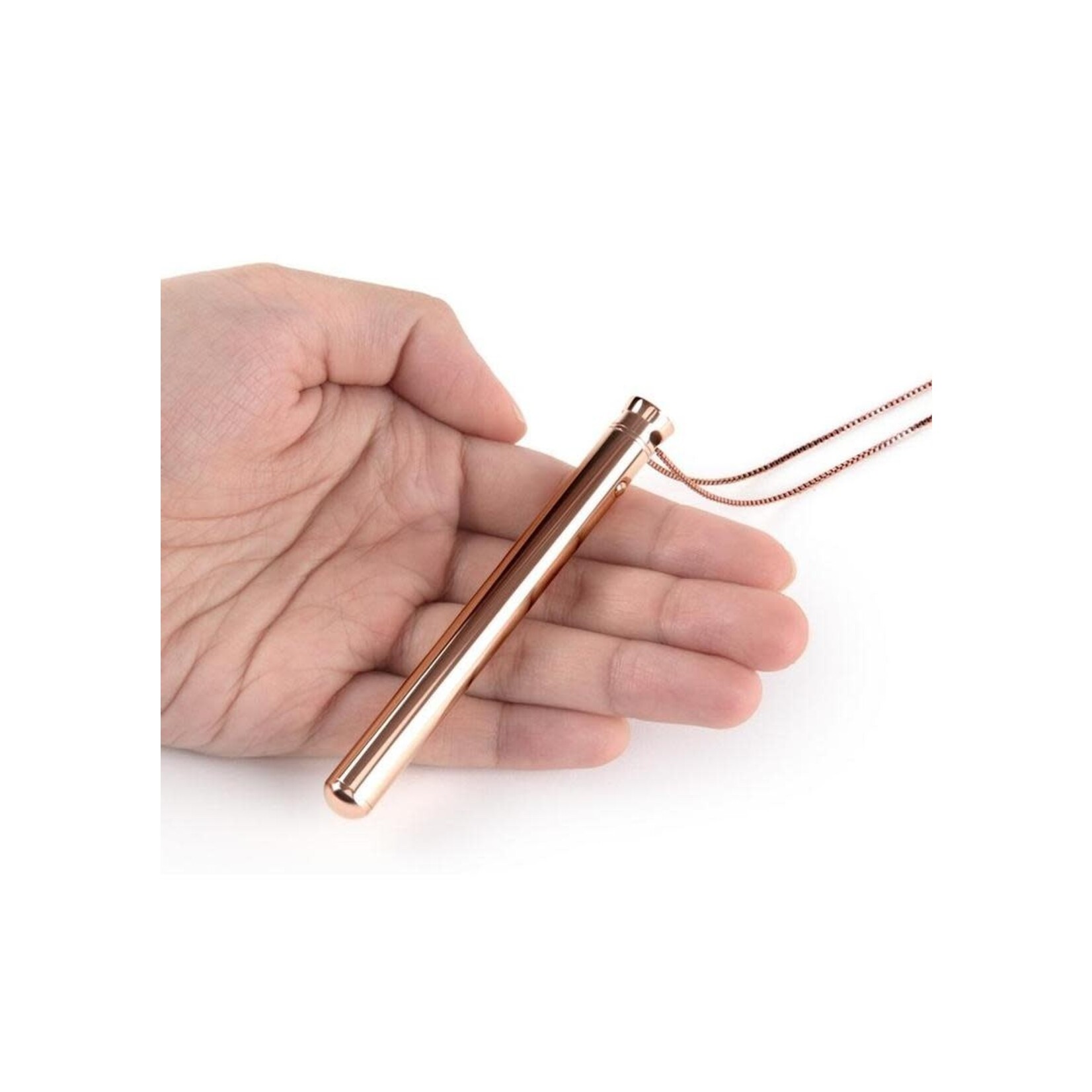 Le Wand Vibrating Necklace Rechargeable Silicone Discreet Vibrator - Rose Gold