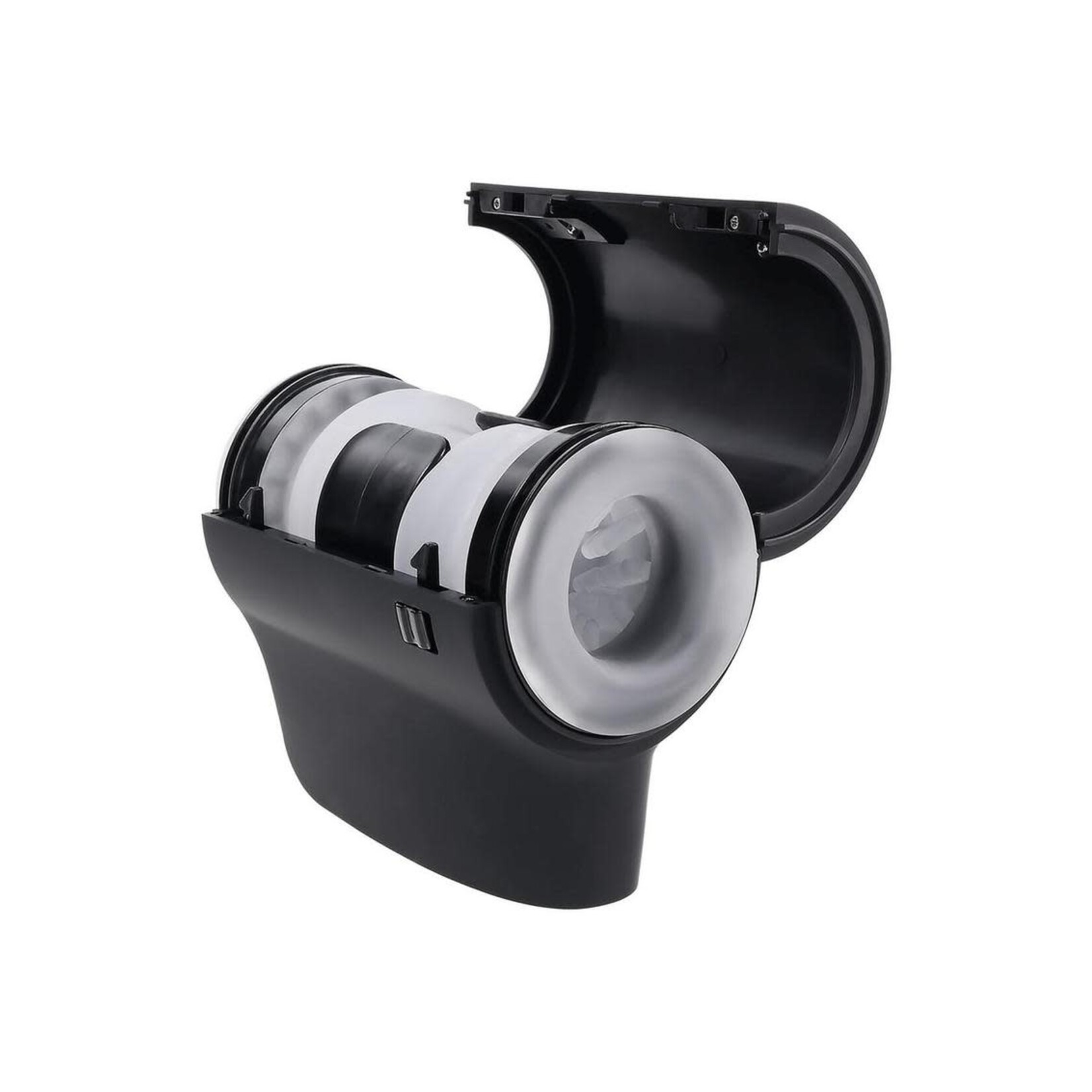 Playboy Come Along Dual End Rechargeable Masturbator - Black/Clear