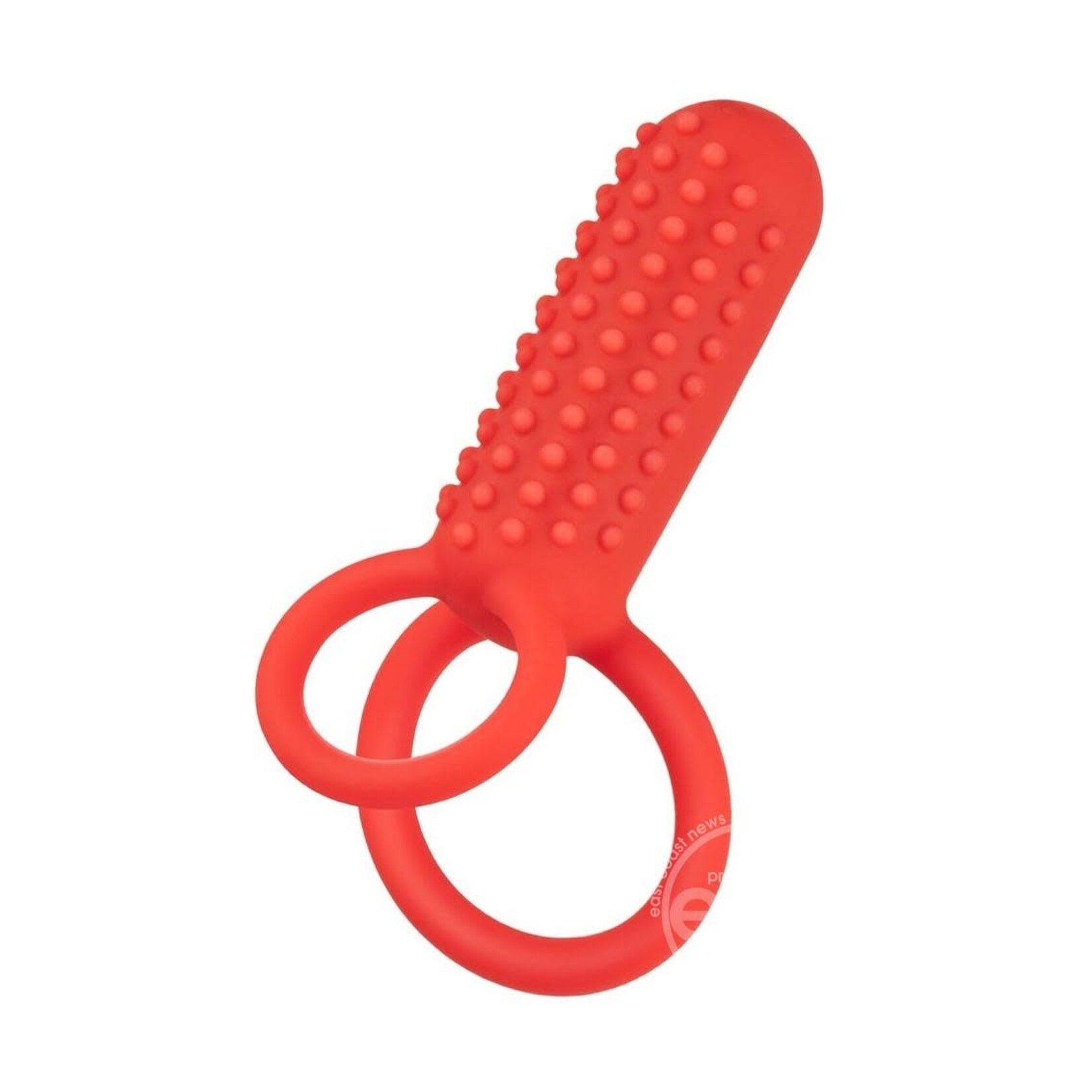 Couple's Enhancers Silicone Rechargeable Vertical Dual Enhancer - Red