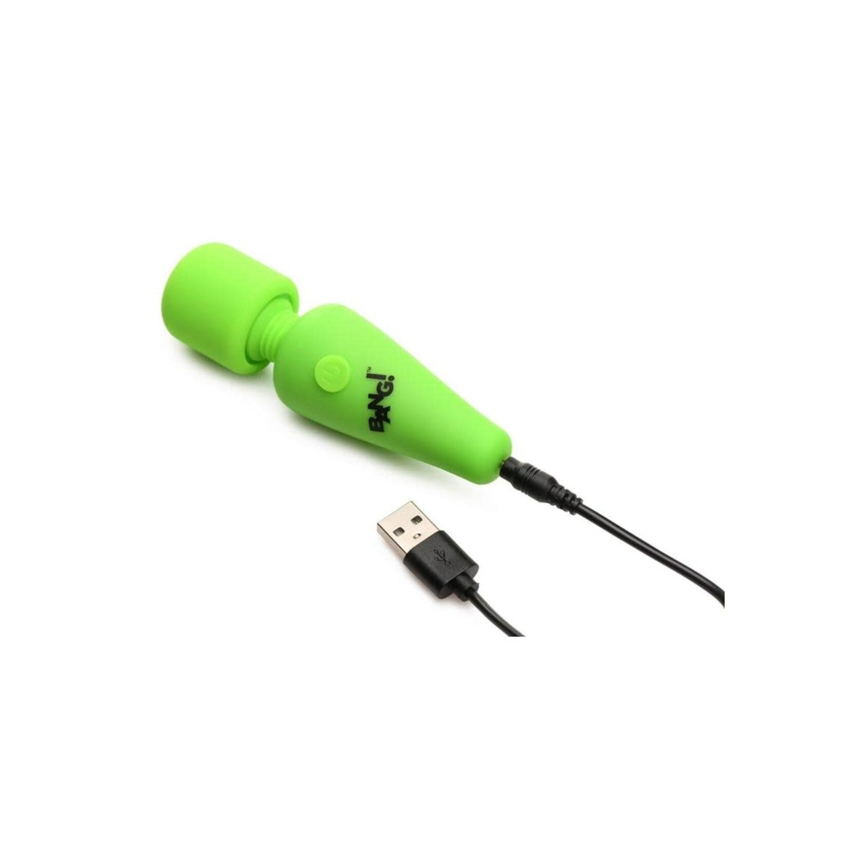Bang! Glow in the Dark Rechargeable Silicone Mini Wand - Green