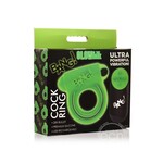 Bang! 28X Glow in The Dark Rechargeable Silicone Cock Ring with Remote - Green