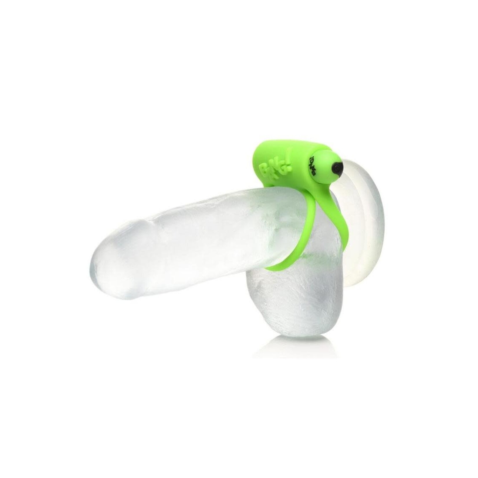 Bang! 28X Glow in The Dark Rechargeable Silicone Cock Ring with Remote - Green