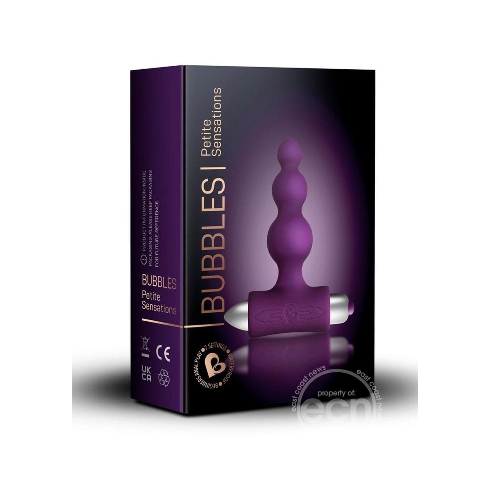 Petite Sensations Bubbles Silicone Vibrating Butt Plug - Purple