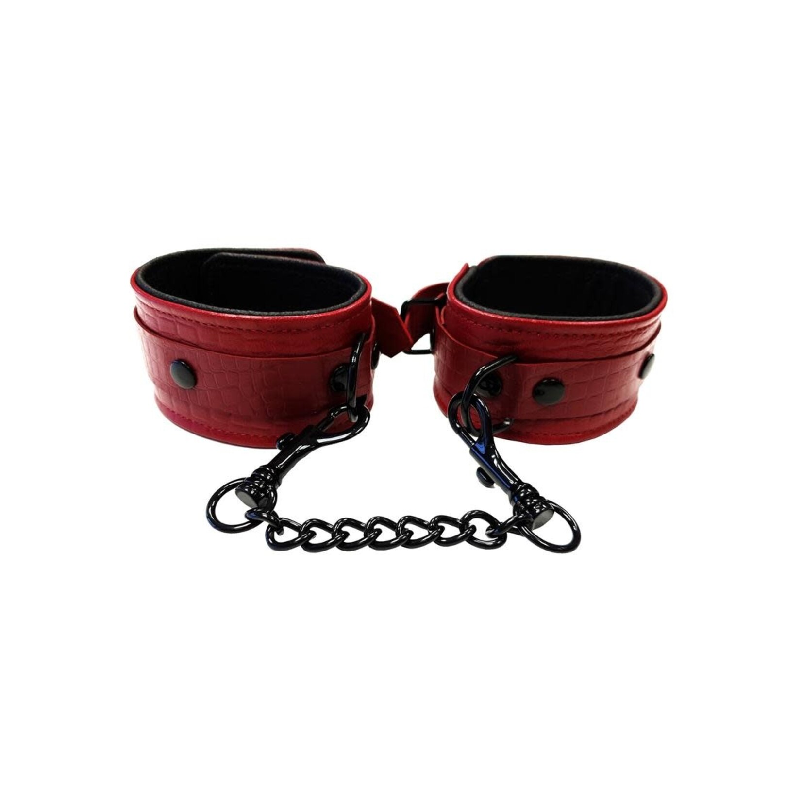 Rouge Anaconda Adjustable Wrist Cuffs - Burgandy