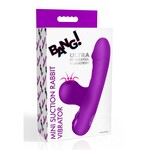 Bang! Mini Suction Rabbit Silicone Rechargeable Vibrator - Purple