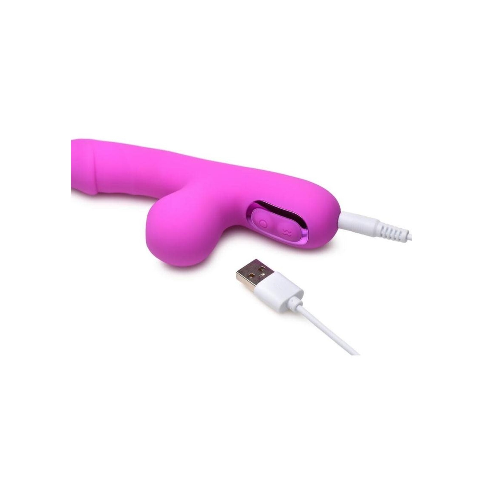 Bang! Mini Suction Rabbit Silicone Rechargeable Vibrator - Purple