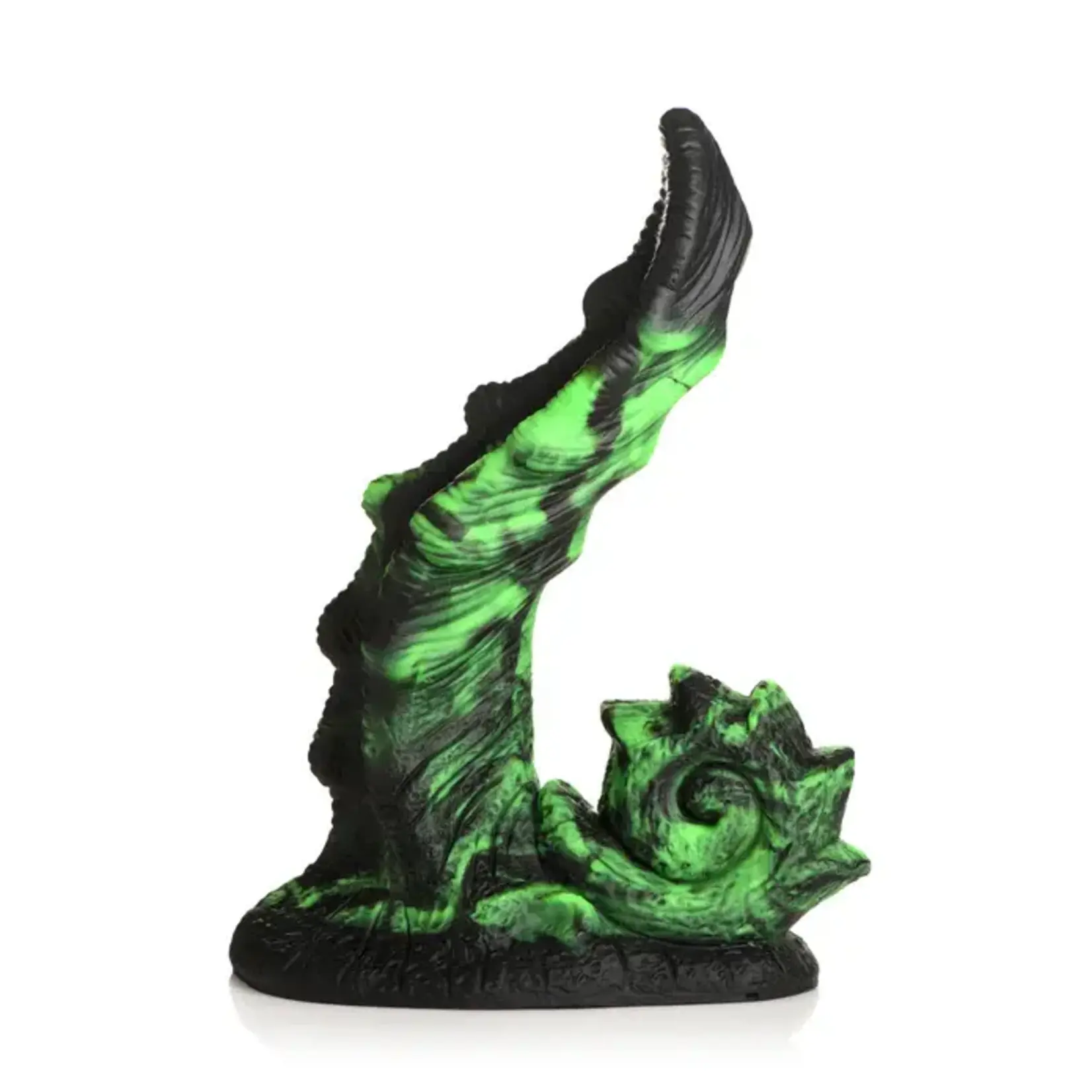 Creature Cocks Glowzilla Glow In The Dark Silicone Dildo - Green/Black