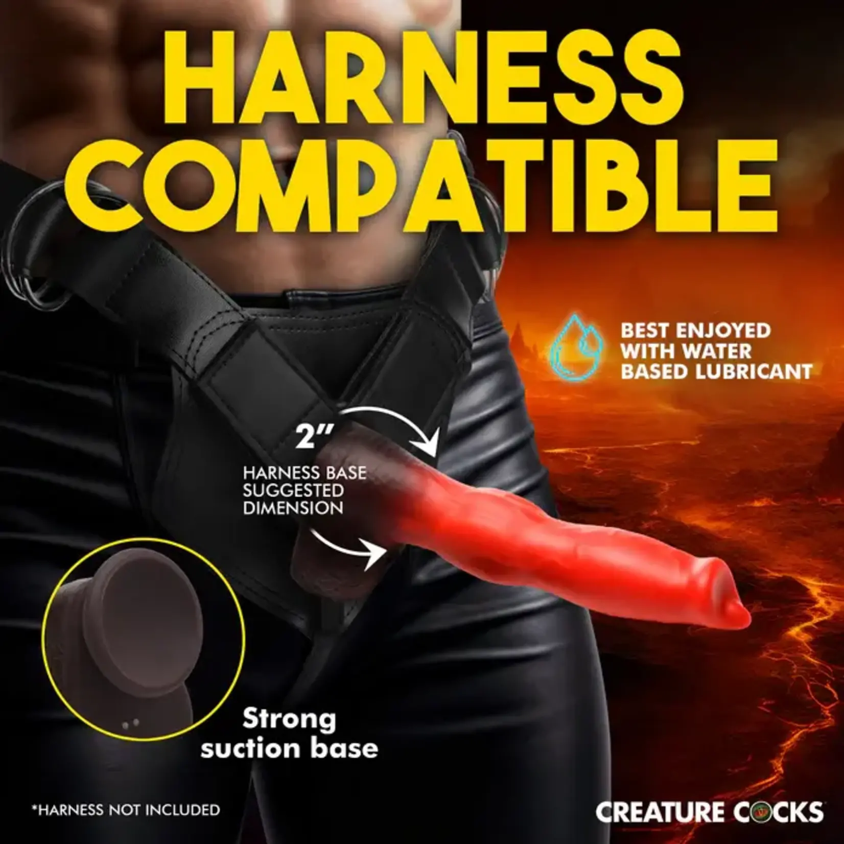 Creature Cocks Ramming Hound Thrusting & Vibrating Rechargeable Silicone Dildo - Red