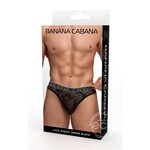 Banana Cabana Lace Nights Thong - Medium/Large - Black