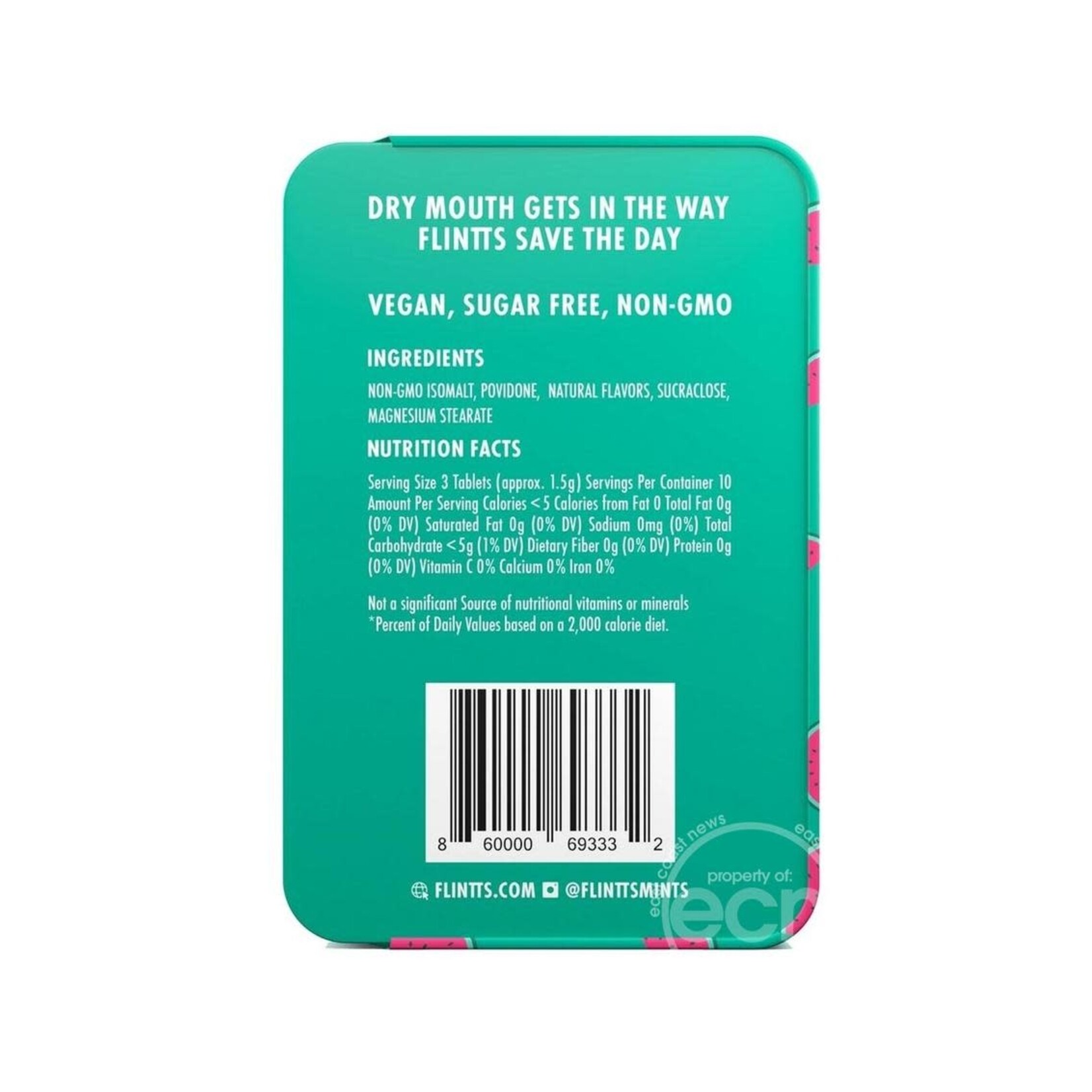 Flintts Mints Mouth Watering Oral Delights - Cool Watermelon (F Strength 100)