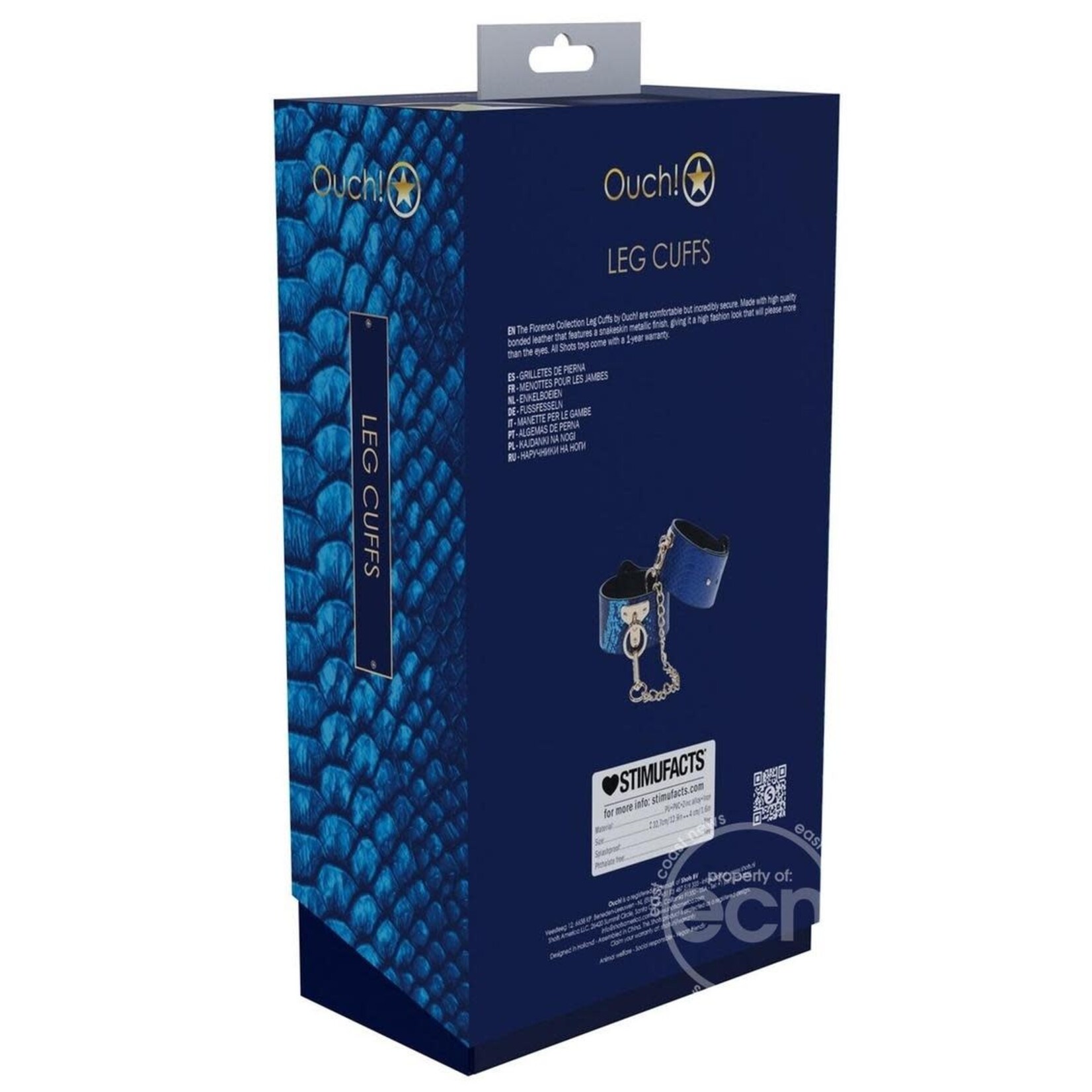 Ouch! Florence Collection Leg Cuffs - Blue