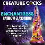 Creature Cocks Enchantress Rainbow Glass Dildo - Multicolor