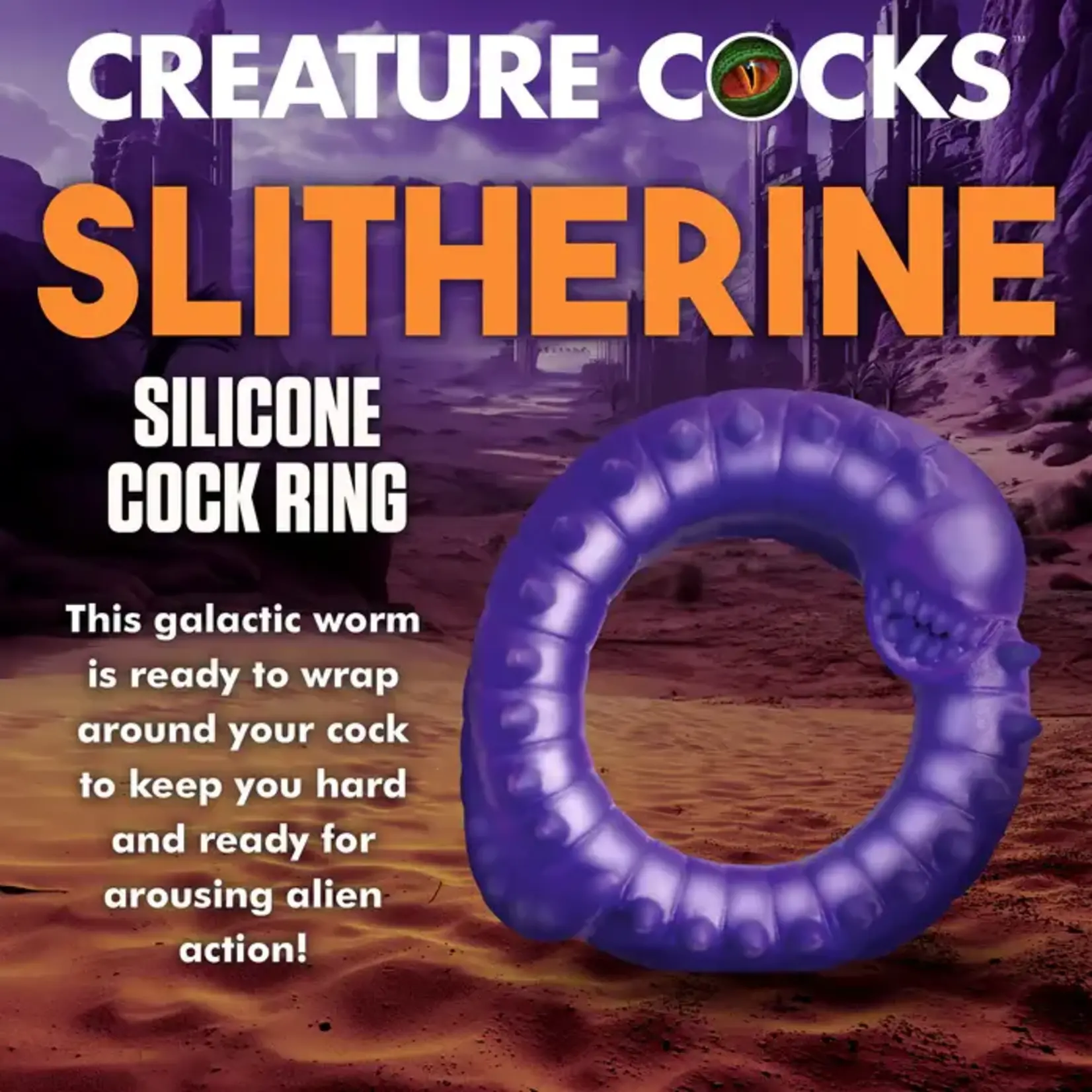 Creature Cocks Slitherine Silicone Cock Ring - Purple