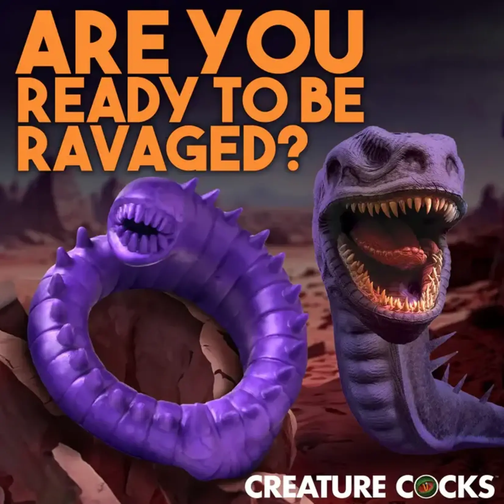 Creature Cocks Slitherine Silicone Cock Ring - Purple