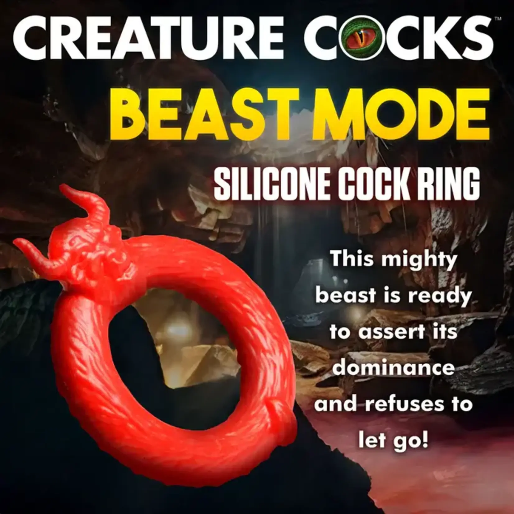 Creature Cocks Beast Mode Silicone Cock Ring - Red