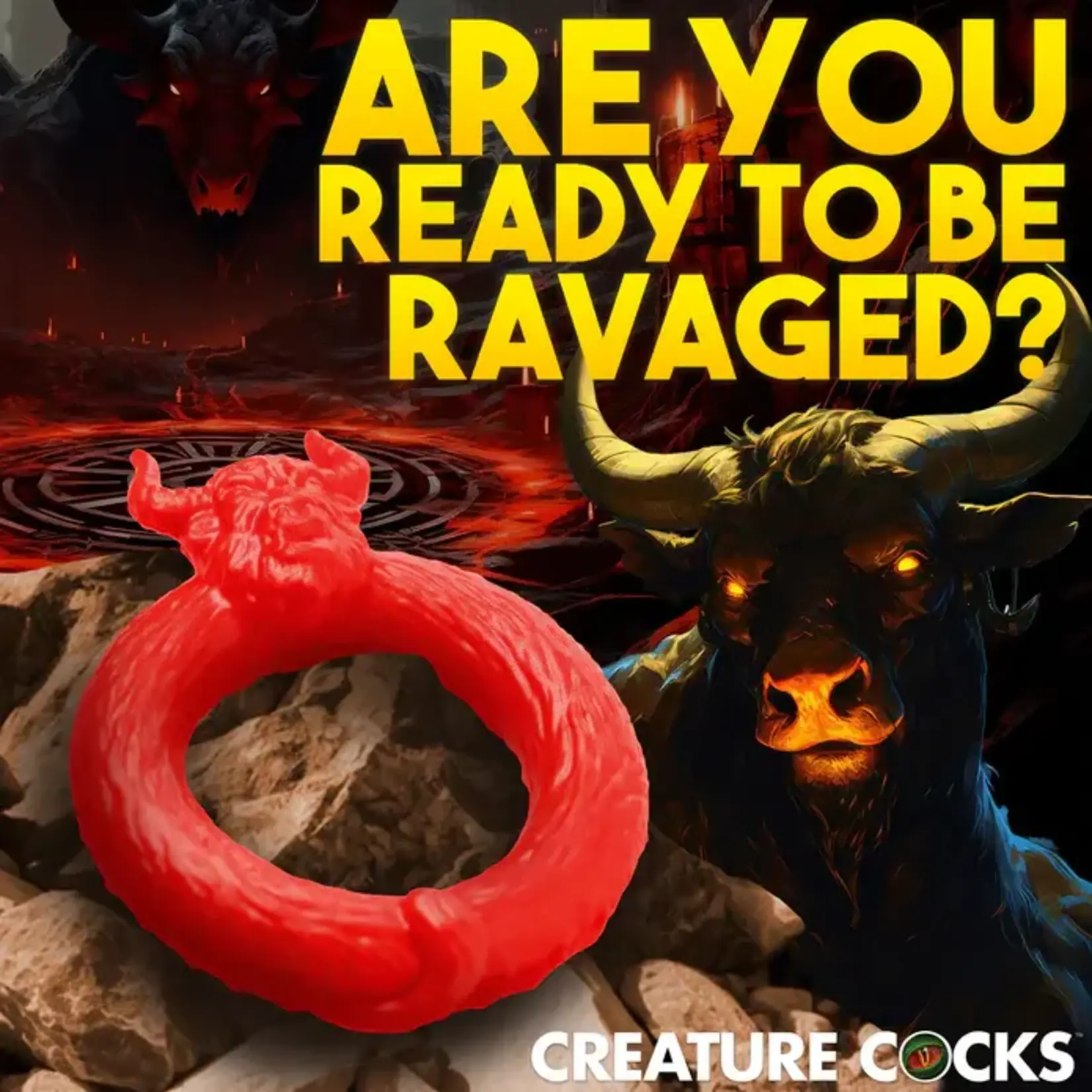 Creature Cocks Beast Mode Silicone Cock Ring - Red