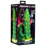 Creature Cocks Squirmer Thrusting & Vibrating Rechargeable Silicone Dildo - Green/Yellow