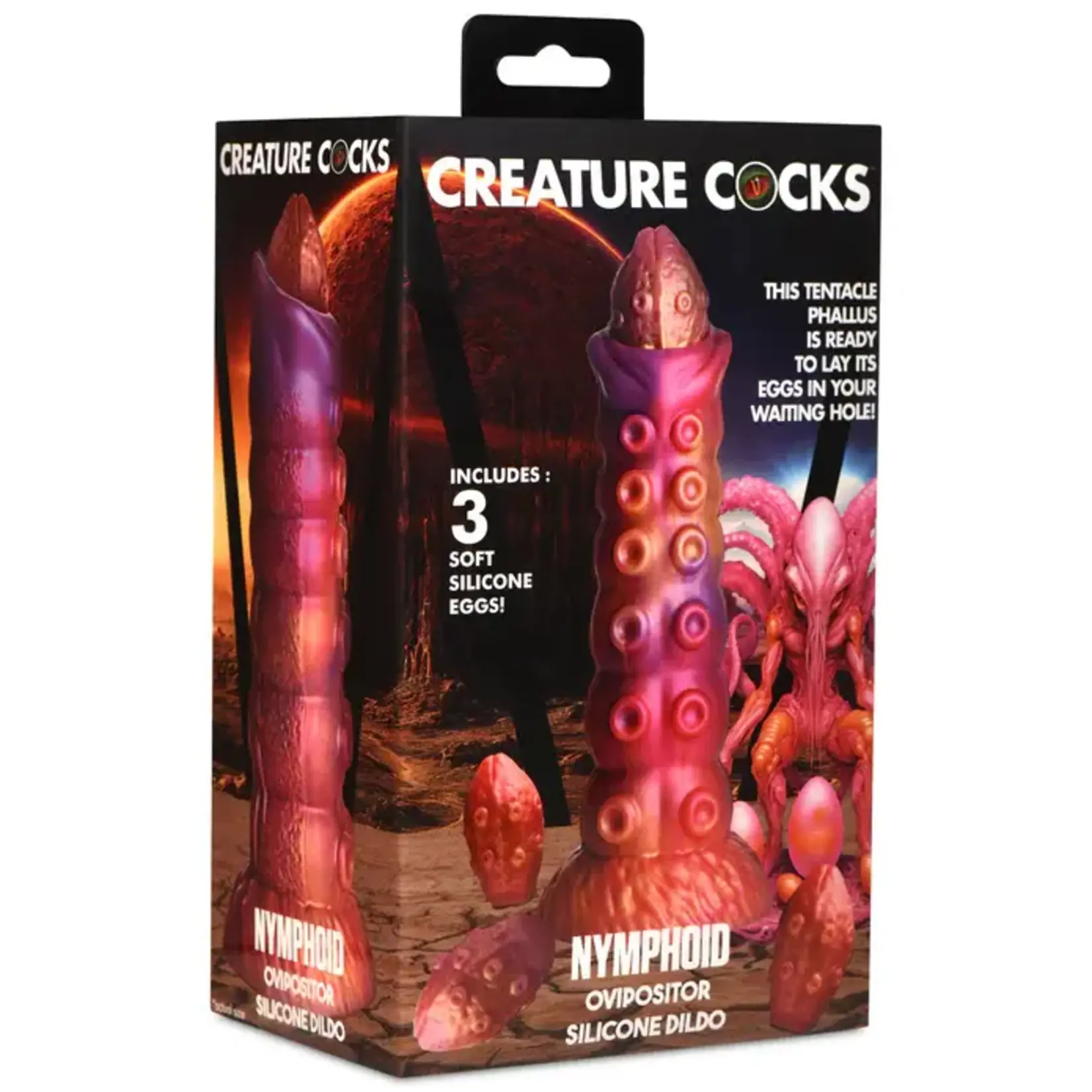 Creature Cocks Nymphoid Ovipositor Silicone Dildo - Multicolor