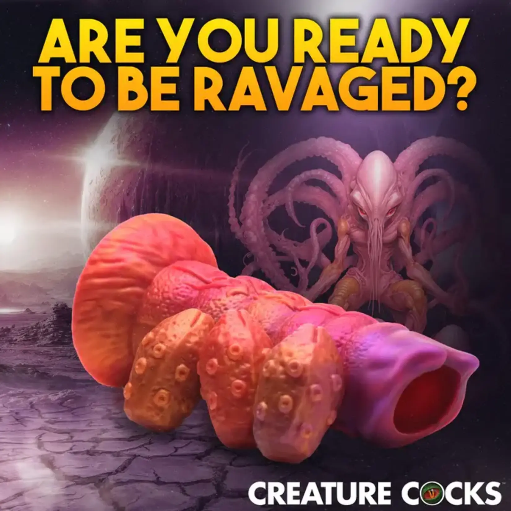 Creature Cocks Nymphoid Ovipositor Silicone Dildo - Multicolor