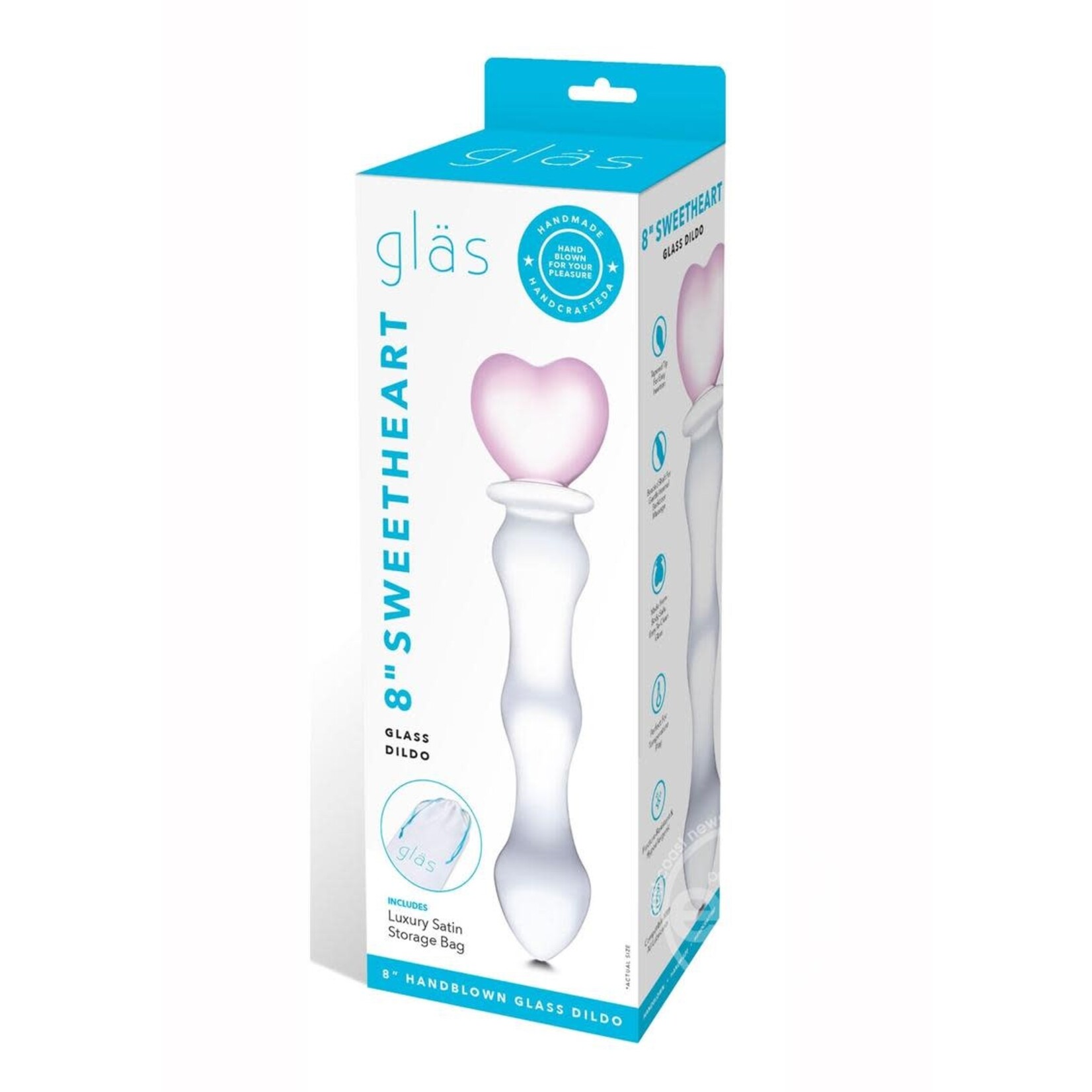 Glas Sweetheart Dildo - Clear/Pink