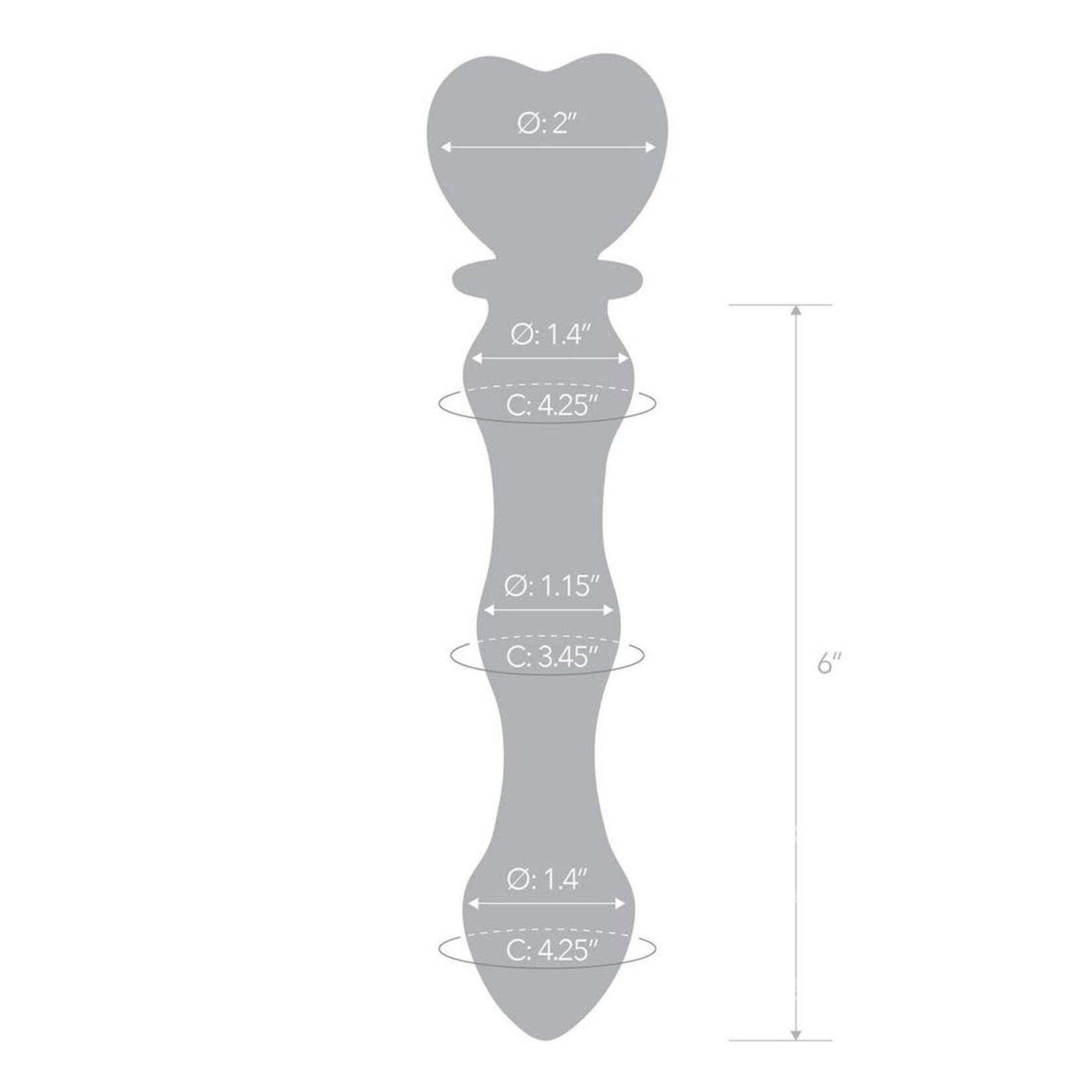 Glas Sweetheart Dildo - Clear/Pink