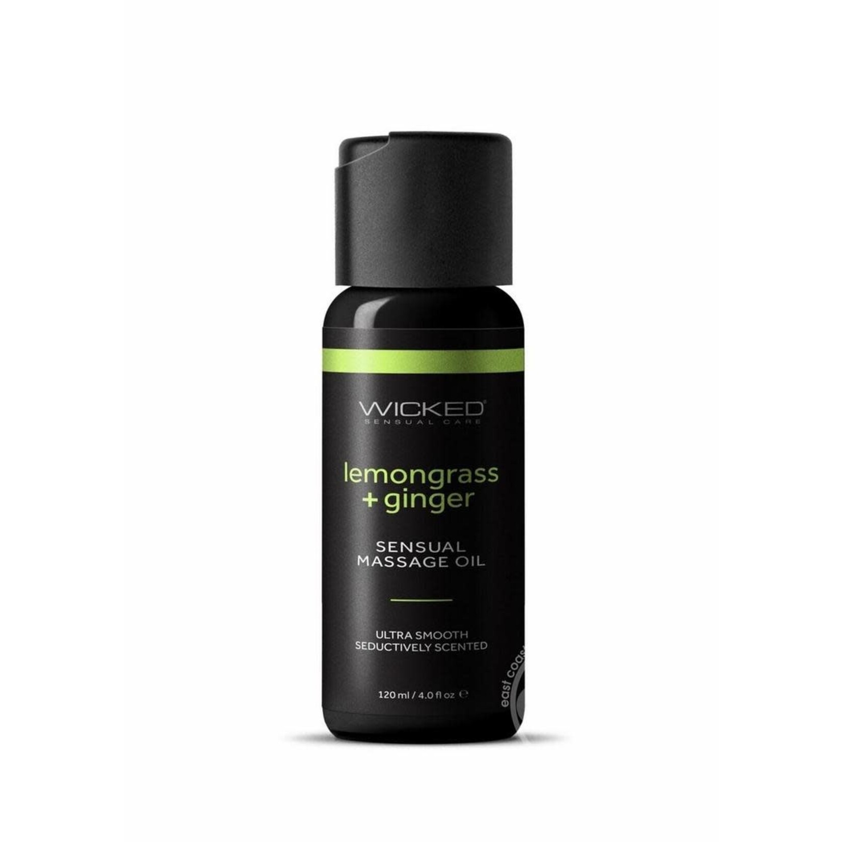 Wicked Sensual Massage Oil 4oz - Lemongrass And Ginger