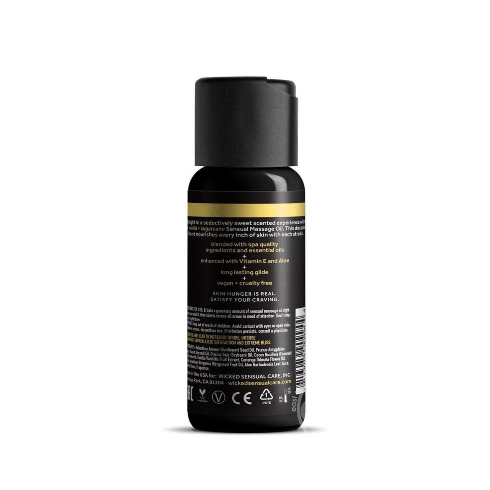 Wicked Sensual Massage Oil 4oz - Vanilla and Sugarcane