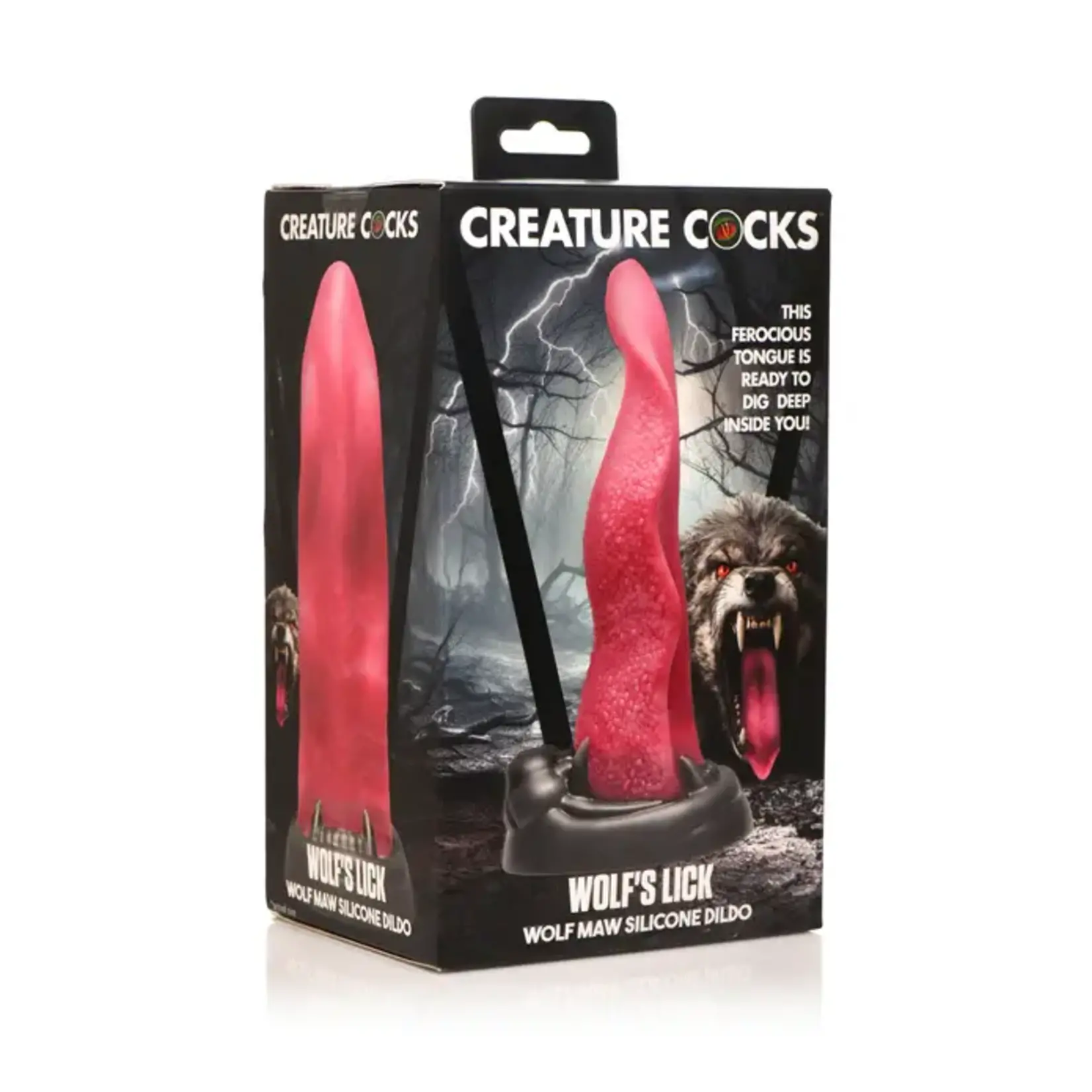 Creature Cocks Wolf's Lick Wolf Maw Silicone Dildo - Red/Black