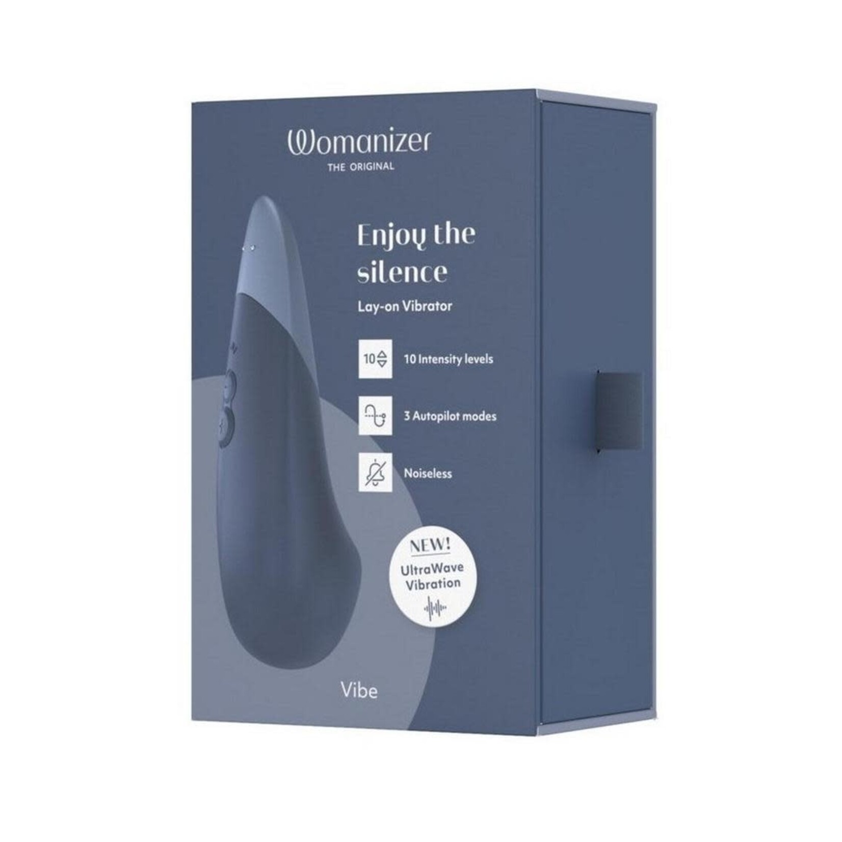Womanizer Vibe Rechargeable Silicone Clitoral Vibrator - Dark Blue