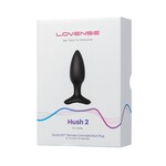 Lovense Hush 2 Rechargeable App Compatible Silicone Vibrating Anal Plug 1.5in - Black